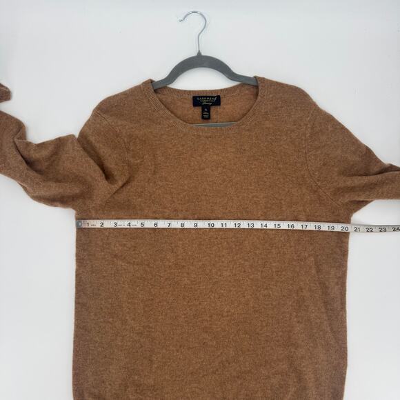 NWOT Charter Club Women XL Crewneck Long Sleeve Cashmere Brown Pullover Sweater - Picture 6 of 7